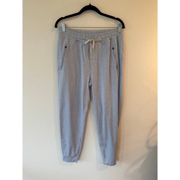 Vuori Jogger Pants Mens Large Platinum Heather Gray Ponto Performance Drawstring - Picture 1 of 12